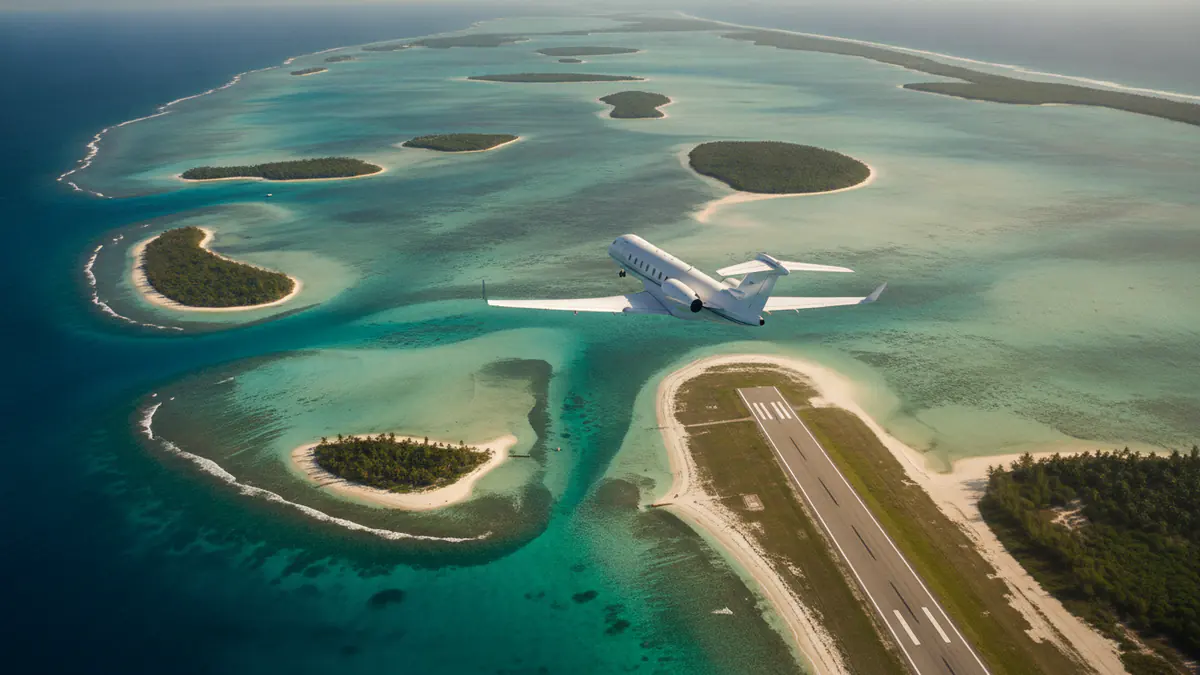 Bahamas charter flights Bahamas charter flights: business jet taking off with Bahamas in the background