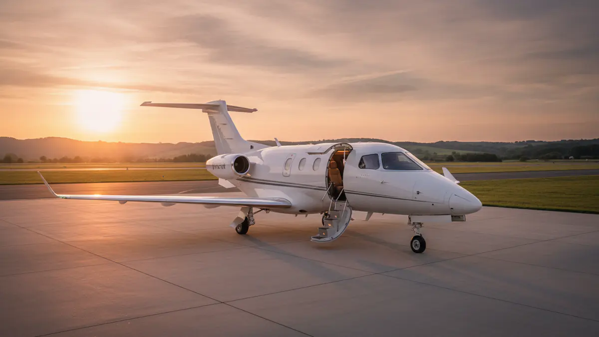 Pilatus PC-24 Pilatus PC-24: Pilatus PC-24 on the apron at golden hour