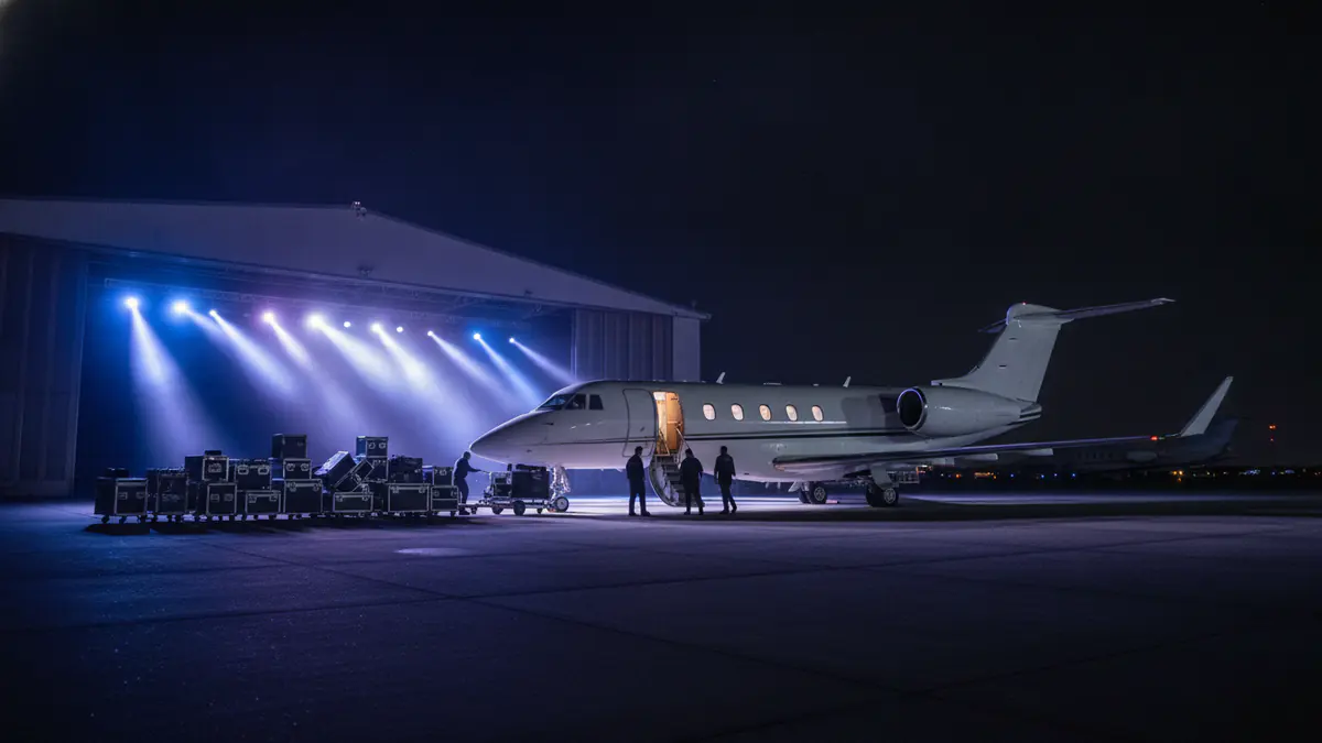 Private jet charter for entertainment: entertainment charter
