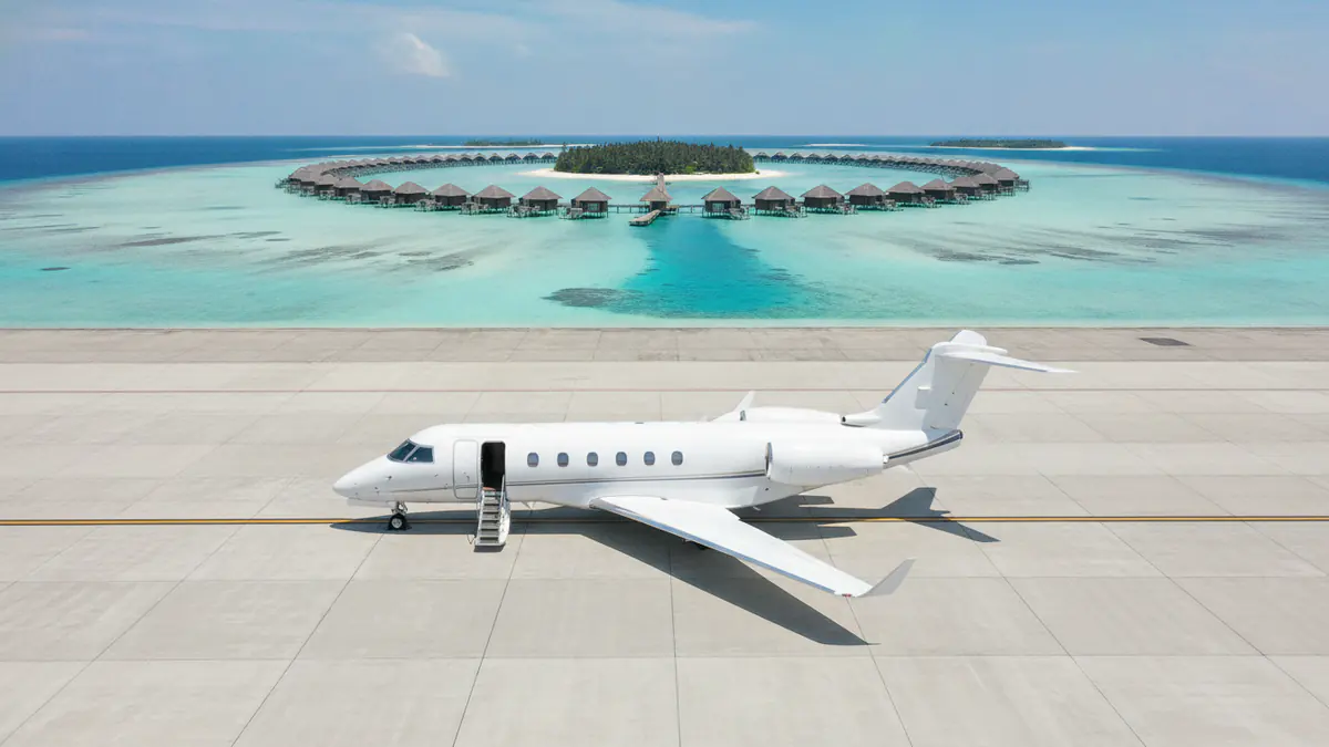 Private jet Dubai to Malé Private jet Dubai to Malé: midsize jet on arrival in Malé