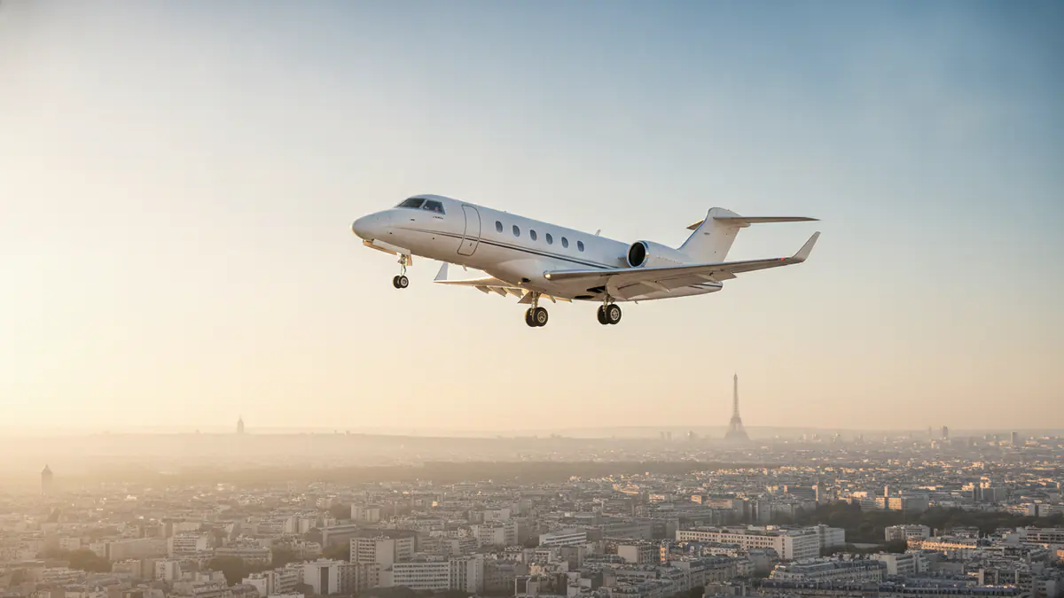 Private jet Paris to Geneva Private jet Paris to Geneva: light jet climbing out of Paris