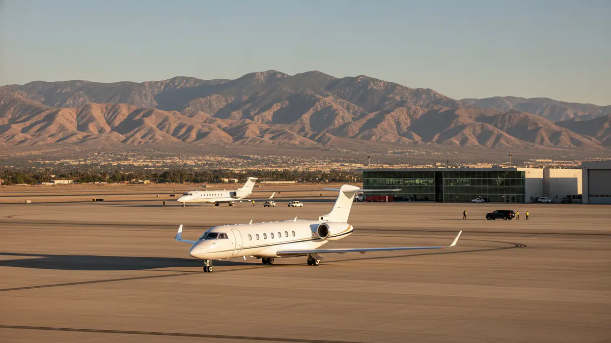 Private jet Van Nuys Private jet Van Nuys: business jet on the apron at Van Nuys
