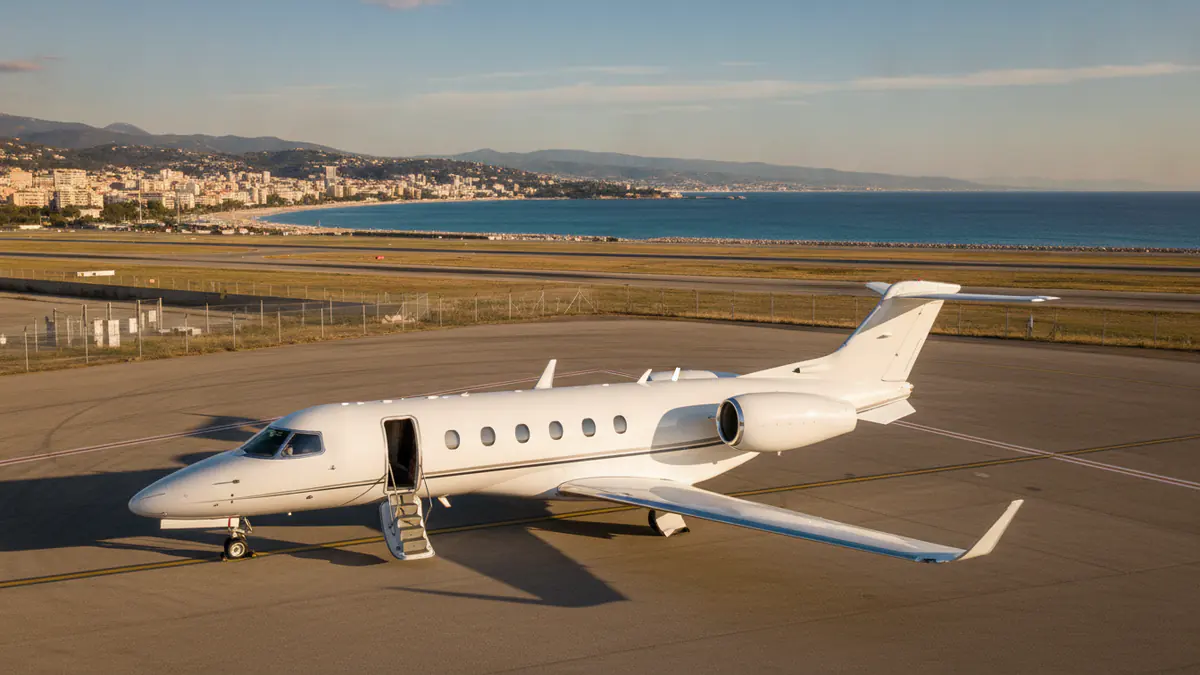 Private jet Zurich to Nice Private jet Zurich to Nice: light jet on arrival in Nice