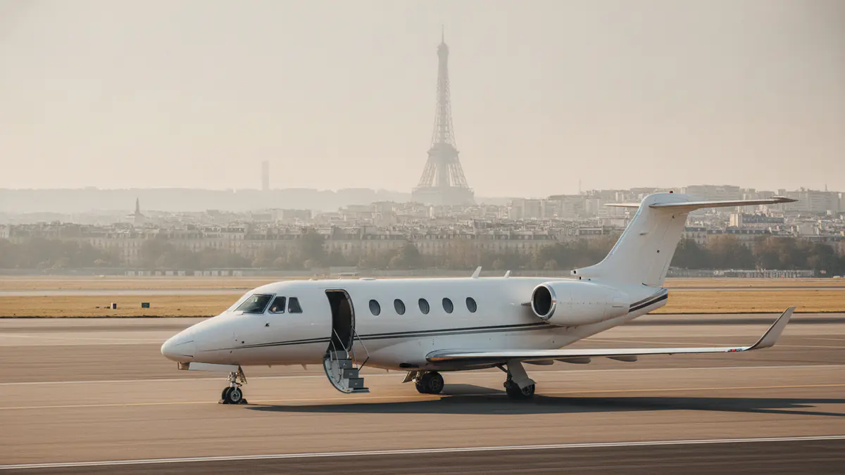 Private jet Zurich to Paris Private jet Zurich to Paris: light jet on arrival in Paris